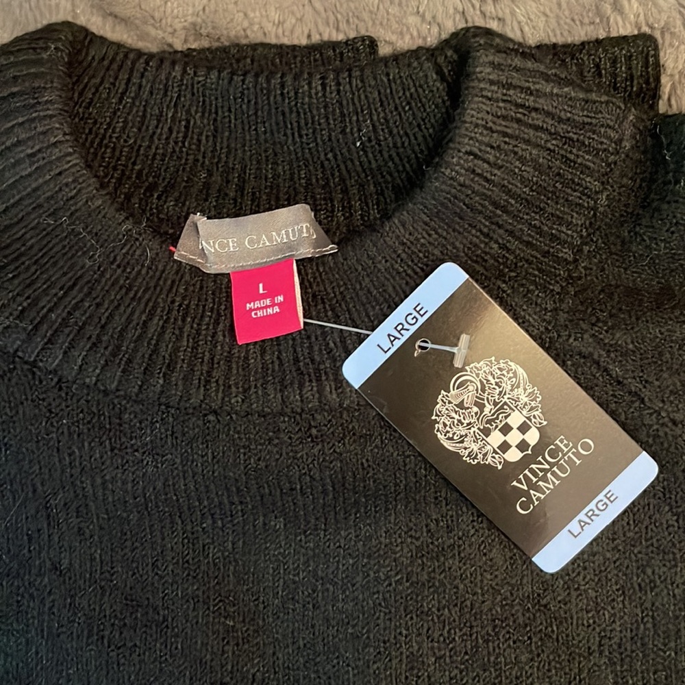 Vince Camuto black mock neck long sleeve sweater! BNIB